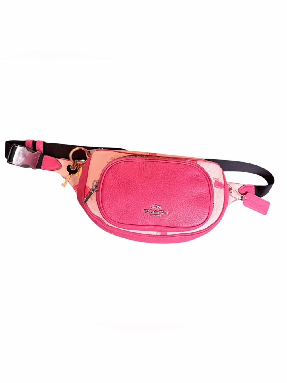 🌟Coach 💓Pink and Cream Authentic Leather Popsicle “Chalk Multi” MINT Belt Bag - Picture 3 of 16